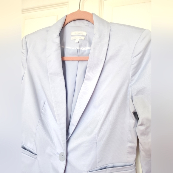 RW&CO light ice blue classic cotton blazer jacket size 2 fits XS pastel - Picture 5 of 16